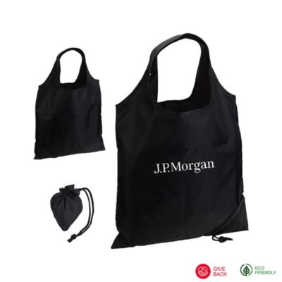 Bazaar RPET Folding Reusable Tote Bag - J.P. Morgan