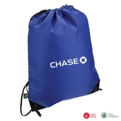Grab 'N Go RPET Drawstring Backpack - Chase