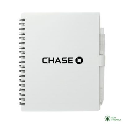 FSC Recycled Spiral Notebook with RPET Pen - 5.5 in. x 7 in. - Chase