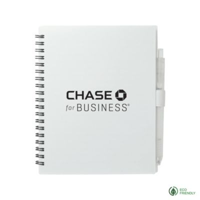 FSC Recycled Spiral Notebook with RPET Pen - 5.5 in. x 7 in. - Chase for Business