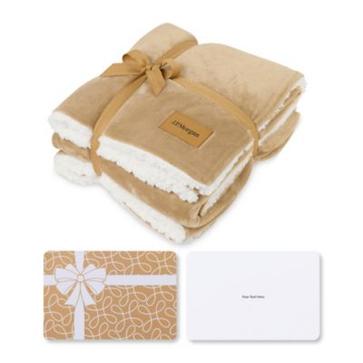 Mink Sherpa Blanket with Card - J.P. Morgan