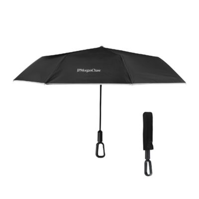 Reflective Umbrella with Carabiner Handle  - 46 in. Arc - JPMC EAW