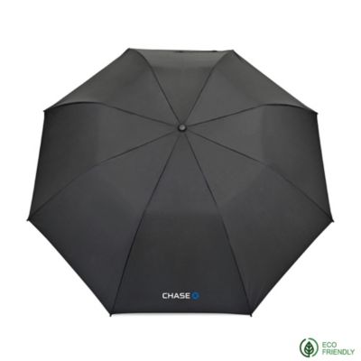 Elements Recycled Auto Open Travel Folding Umbrella - 58 in. - Chase