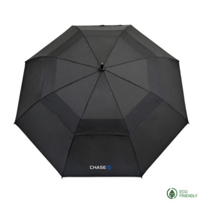 Elements Recycled Auto Open Double Canopy Golf Umbrella - 60 in. - Chase