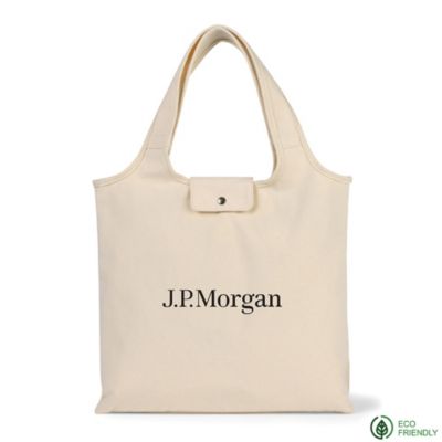 Willow Deluxe Cotton Packable Tote Bag - J.P. Morgan