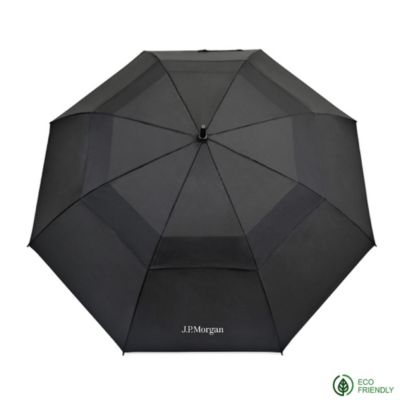 Elements Recycled Auto Open Double Canopy Golf Umbrella - 60 in. - J.P. Morgan