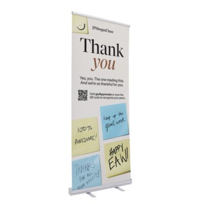 Economy Retractor Banner Display Kit - 33.5 in. - JPMC EAW