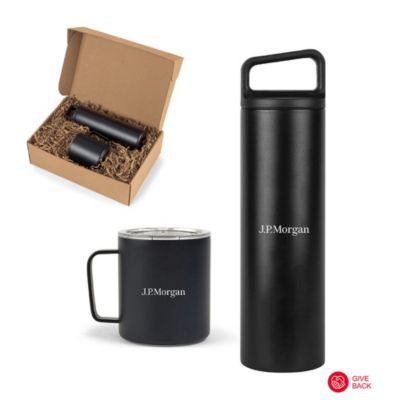 MiiR Wide Mouth Bottle & Camp Cup Gift Set - J.P. Morgan