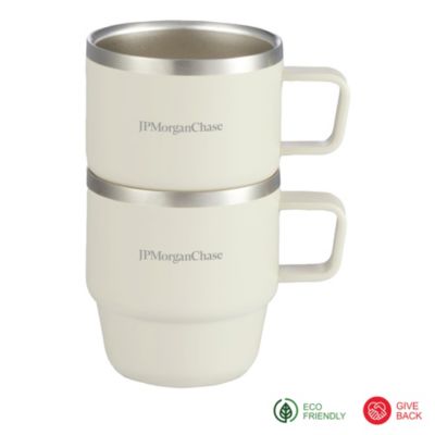 Doppio Stackable Recycled Mug Set - 6 oz. - JPMC