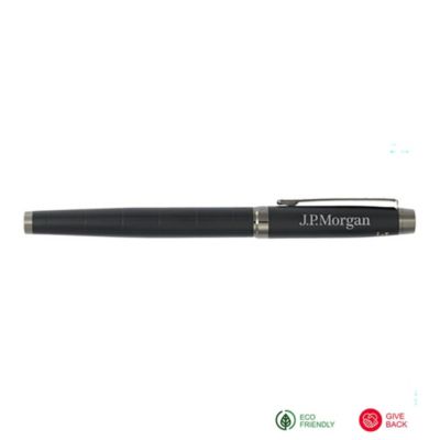 Luxe Recycled Brass Pillar Roller Ball Pen - J.P. Morgan