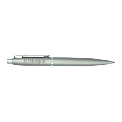 Sheaffer VFM Brushed Chrome Ballpoint Pen - J.P. Morgan