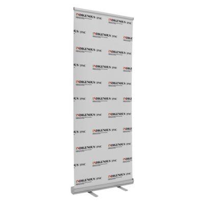 Economy Retractor Banner Display Kit - 31.5 in. - INDIGENOUS - JPMC