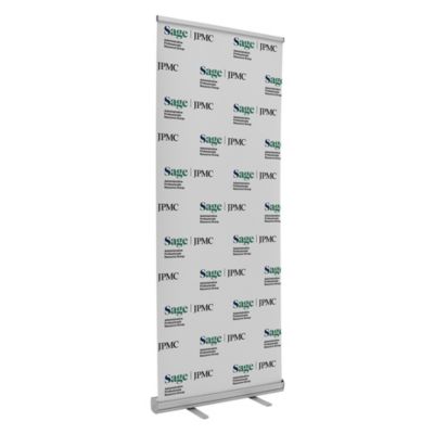 Economy Retractor Banner Display Kit - 31.5 in. - Sage - JPMC