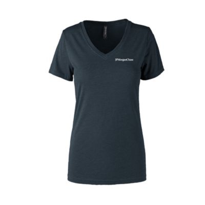 Ladies Fashion Fit Tri-Blend V-Neck T-Shirt - JPMC