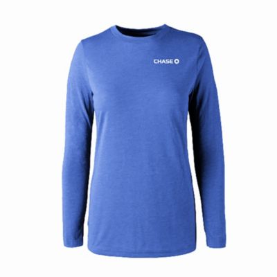 Ladies Long Sleeve Fashion Fit Tri-Blend T-Shirt - Chase