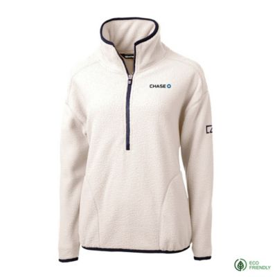 Ladies Cutter & Buck Cascade Eco Sherpa Fleece Pullover - Chase