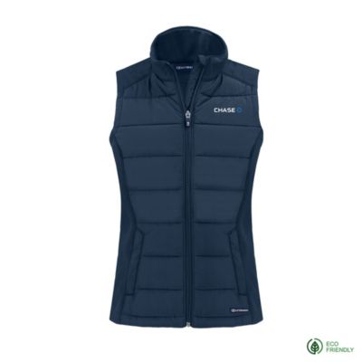 Ladies Cutter & Buck Evoke Hybrid Eco Softshell Recycled Full Zip Vest - Chase