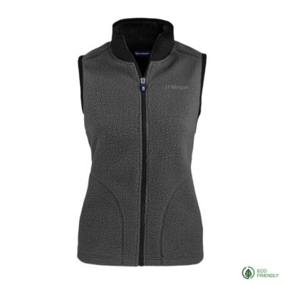 Ladies Cutter & Buck Cascade Eco Sherpa Fleece Vest - J.P. Morgan