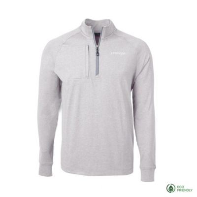 Cutter & Buck Adapt Eco Knit Heather Quarter Zip Pullover - J.P. Morgan