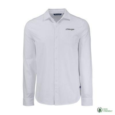 Cutter & Buck Advantage Tri-Blend Long Sleeve Button Down - J.P. Morgan