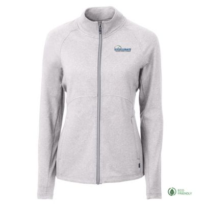 Ladies Cutter & Buck Adapt Eco Knit Heather Full Zip - JPMC Excellerate