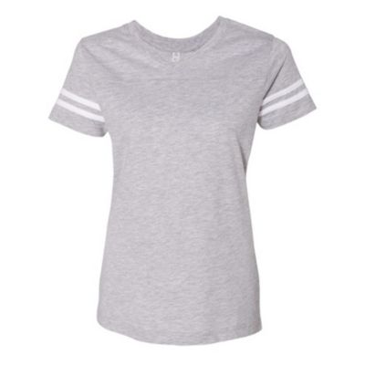 LAT Ladies Football V-Neck Fine Jersey T-Shirt - Chase