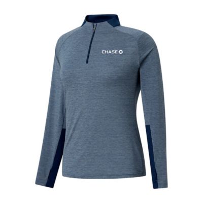 FootJoy Ladies Space Dye Quarter-Zip Pullover - Chase