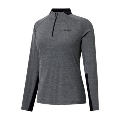FootJoy Ladies Space Dye Quarter-Zip Pullover - J.P. Morgan