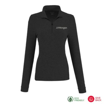 Ladies Wellable Knit Quarter Zip - J.P. Morgan