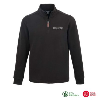 Hudson Eco Knit Quarter Zip Ribbed Sweater - J.P. Morgan