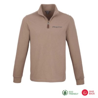 Hudson Eco Knit Quarter Zip Ribbed Sweater - JPMC