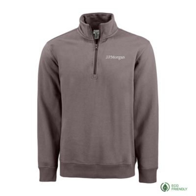Clique Drive Recycled Unisex Quarter-Zip Sweatshirt - J.P. Morgan