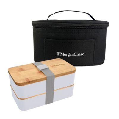 Stackable Bento Box with Insulated Carrying Case - JPMC EAW - While Supplies Last (1PC)