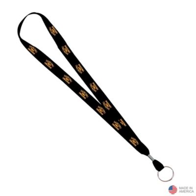 Heavy Wight Satin Lanyard with Ring - 0.75 in. - Dancing Drums
