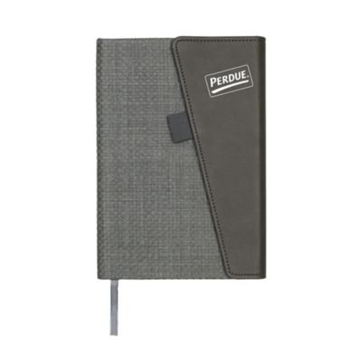 Faux Leather Foldover Notebook - 5.59 in. x 8.27 in.