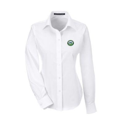 Ladies Devon & Jones Crown Woven Solid Broadcloth Shirt