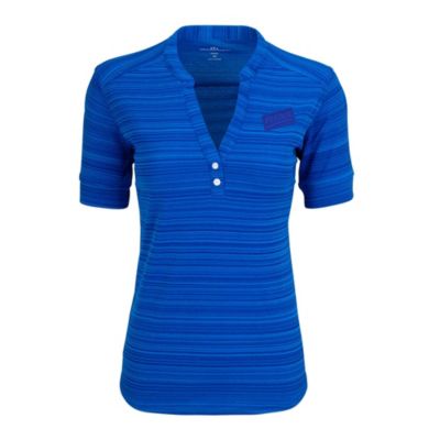 Ladies Vansport Strata Textured Henley Polo Shirt