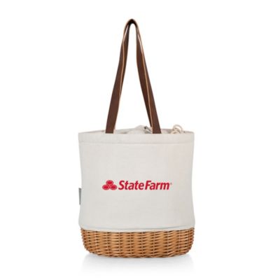 Pico Willow And Canvas Lunch Basket