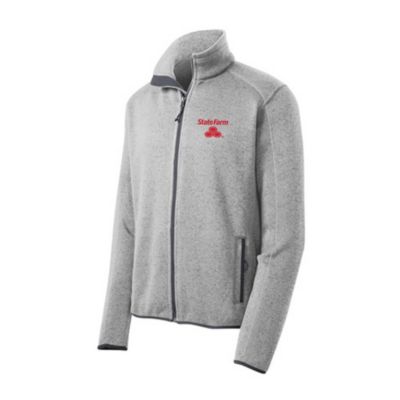 Port Authority Heathered Sweater Fleece Jacket