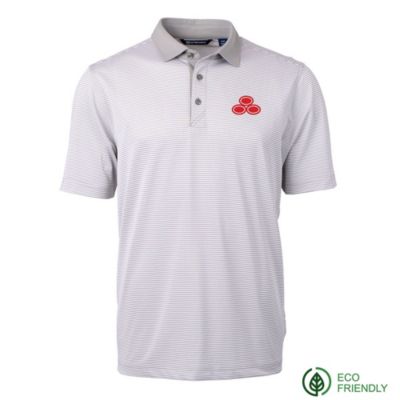Virtue Eco Pique Micro Stripe Recycled Polo Shirt