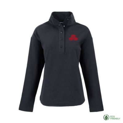 Cutter & Buck Ladies Hunts Point Eco Textured Fleece Recycled Snap Pullover