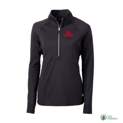 Cutter & Buck Ladies Adapt Eco Knit Stretch Recycled Half Zip Pullover