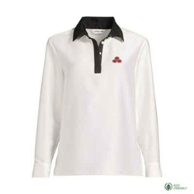 LE - Ladies Charmeuse Contrast Collar Blouse