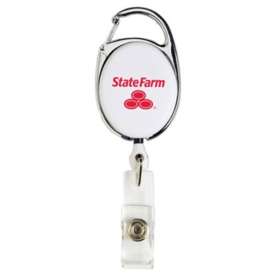 Retractable Badge Reel with Carabiner (1PC)