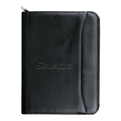 Millennium Leather Zippered Padfolio - Savage