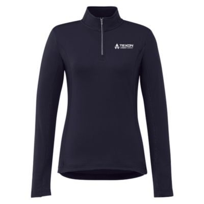 Ladies Caltech Knit Quarter Zip Pullover - Texon