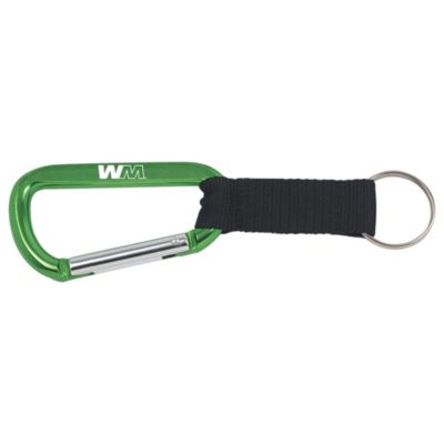 8mm Aluminum Carabiner with Strap