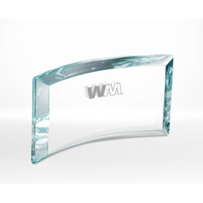 Applause Glass Award - 9 in. x 5 in. x 1.625 in.