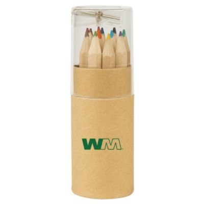 12-Piece Colored Pencils Tube With Sharpener