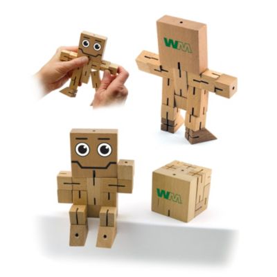 Wood Brain Teaser Puzzle Robot Cube